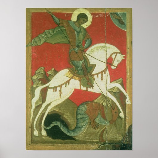 Pictogram van St. George en de Draak Poster (Voorkant)