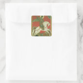 Pictogram van St. George en de Draak Vierkante Sticker (Tas)