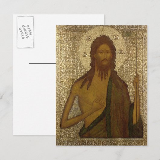 Pictogram van St. John de Forerunner Briefkaart (Voorkant / Achterkant)