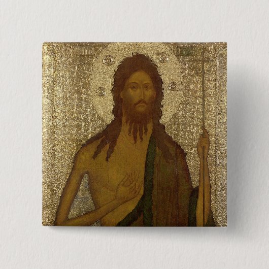 Pictogram van St. John de Forerunner Vierkante Button 5,1 Cm (Voorkant)