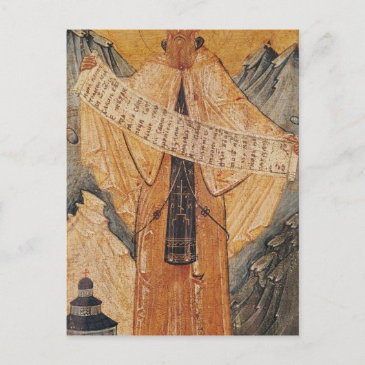 Pictogram van St. Sabas van Jeruzalem, 1572 Briefkaart (Voorkant)