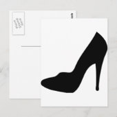 pictogram van stiletto met hoge hak briefkaart (Voorkant / Achterkant)