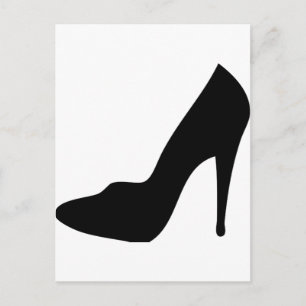 pictogram van stiletto met hoge hak briefkaart