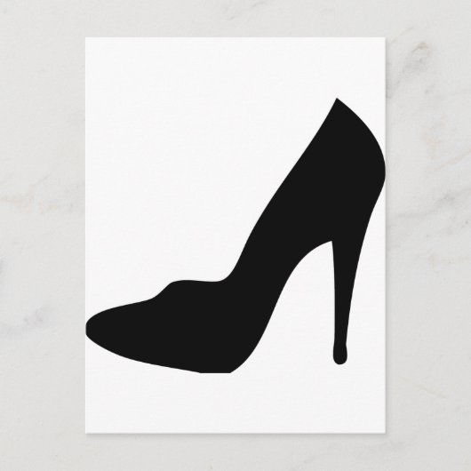 pictogram van stiletto met hoge hak briefkaart (Voorkant)