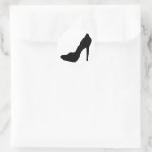 pictogram van stiletto met hoge hak ronde sticker (Tas)
