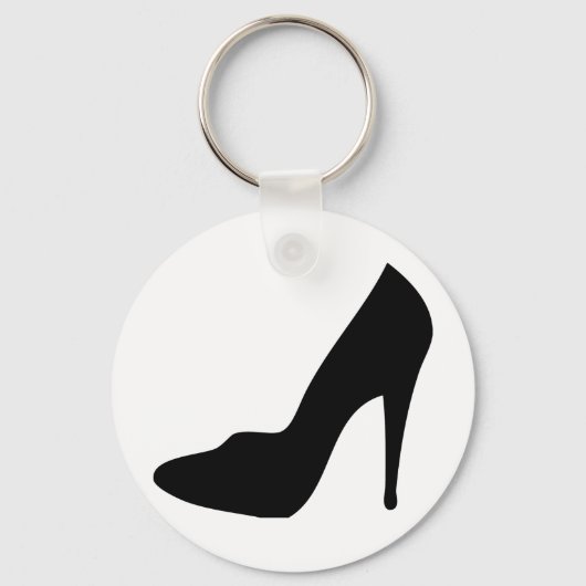 pictogram van stiletto met hoge hak sleutelhanger (Voorkant)