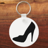 pictogram van stiletto met hoge hak sleutelhanger (Voorkant)