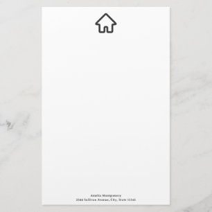 Pictogram van vastgoedarchitectuurhuis briefpapier