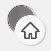 Pictogram van vastgoedarchitectuurhuis magneet (Voorkant / Achterkant)