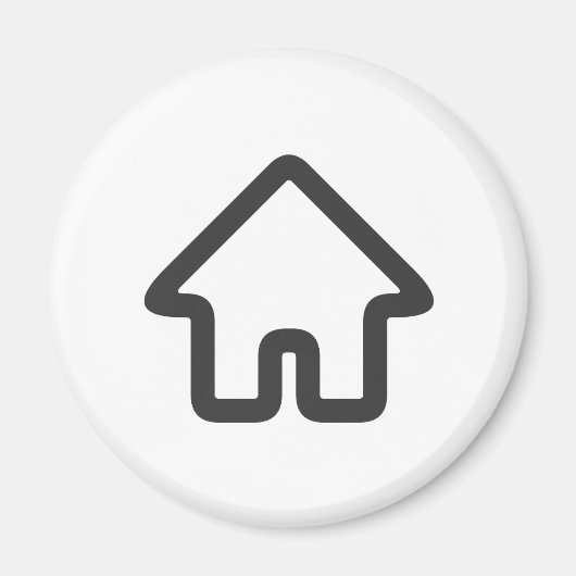 Pictogram van vastgoedarchitectuurhuis magneet (Voorkant)