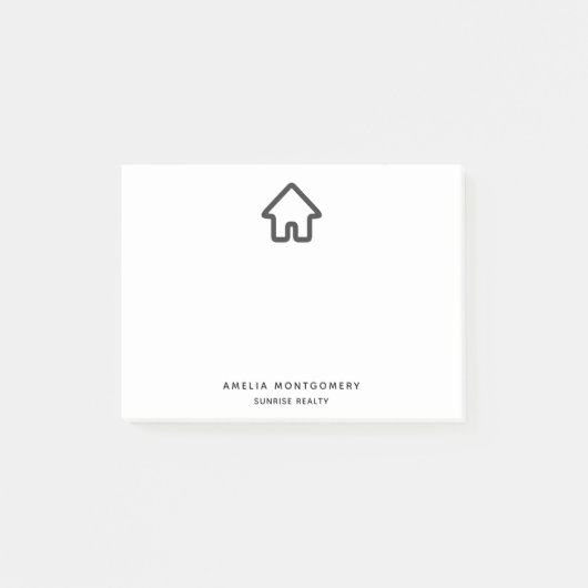 Pictogram van vastgoedarchitectuurhuis post-it® notes (Voorkant)