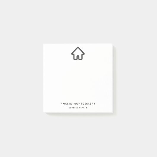 Pictogram van vastgoedarchitectuurhuis post-it® notes (Voorkant)