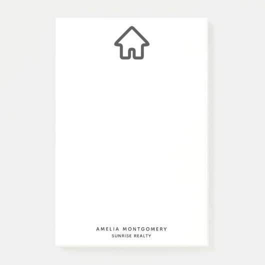 Pictogram van vastgoedarchitectuurhuis post-it® notes (Voorkant)