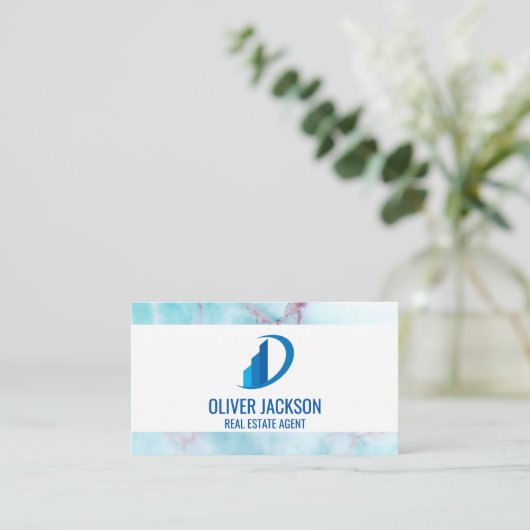 Pictogram van vastgoedgebouw | Ocean Granite Visitekaartje (Staand voorkant)