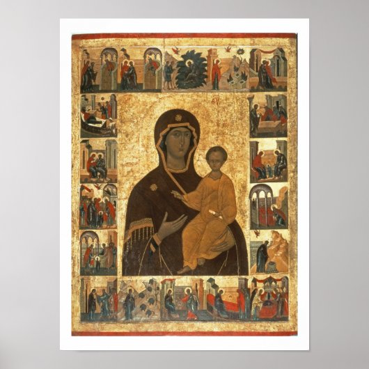Pictogram Virgin Hodegetria van Smolensk, c.1450 ( Poster (Voorkant)