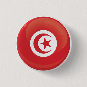 Pictogram vlag Tunesië-ronde Ronde Button 3,2 Cm