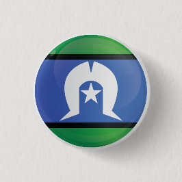 Pictogram vlag van de Straat van Torres Islands Ronde Button 3,2 Cm