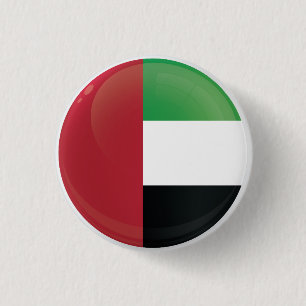 Pictogram vlag Verenigde Arabische Emiraten Ronde Button 3,2 Cm