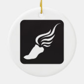 Pictogram volgen en veld keramisch ornament (Achterkant)