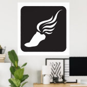 Pictogram volgen en veld poster (Thuiskantoor)