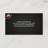 pictogram voor automatisch repareren van monteur visitekaartje (Achterkant)