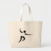 Pictogram voor competitief en Olympische omheining Grote Tote Bag (Voorkant)