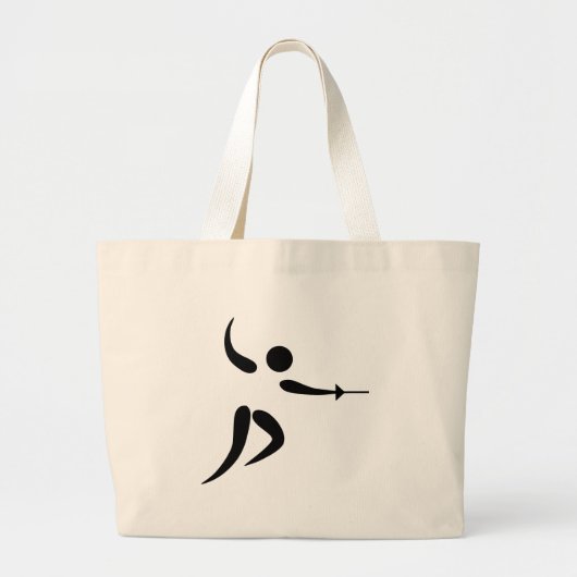 Pictogram voor competitief en Olympische omheining Grote Tote Bag (Voorkant)