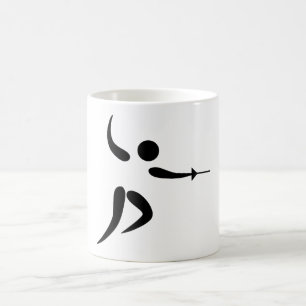 Pictogram voor competitief en Olympische omheining Koffiemok