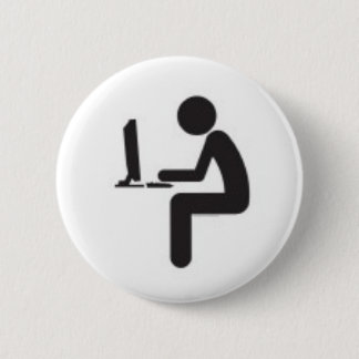 Pictogram voor computergebruiker ronde button 5,7 cm