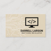 Pictogram voor computerprogrammeur | printplaat visitekaartje (Voorkant)