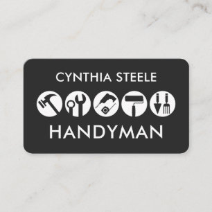 Pictogram voor creatieve klusjesman gereedschap visitekaartje