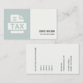 PICTOGRAM VOOR DE VOORBEREIDING VAN DE BELASTINGBE VISITEKAARTJE (Voorkant / Achterkant)