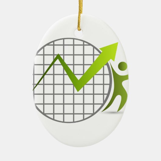 Pictogram voor financieel advies keramisch ornament (Voorkant)