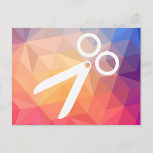 Pictogram voor haarspatverband knippen briefkaart
