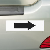 pictogram voor het zwarte pijlrechts bumpersticker (Op auto)