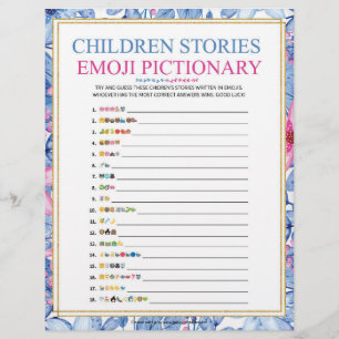 Pictogram voor kinderverhaal [Florale Waterverf] Briefhoofd