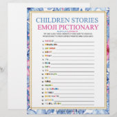 Pictogram voor kinderverhaal [Florale Waterverf] Briefhoofd (Voorkant / Achterkant)