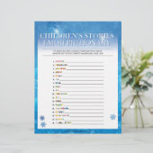 Pictogram voor kinderverhaal [Snowy Blue] Briefhoofd (Staand voorkant)