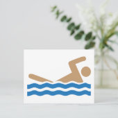 Pictogram voor kleurenzwemmen briefkaart (Staand voorkant)