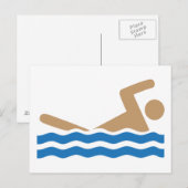 Pictogram voor kleurenzwemmen briefkaart (Voorkant / Achterkant)