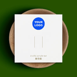 Pictogram voor logo-haarAccessoire Sociale Media Vierkante Visitekaartjes