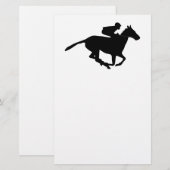 Pictogram voor paardenraces briefpapier (Voorkant / Achterkant)