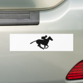 Pictogram voor paardenraces bumpersticker (Op auto)