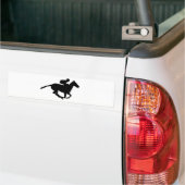 Pictogram voor paardenraces bumpersticker (Op Truck)