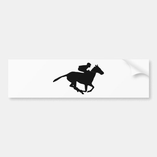 Pictogram voor paardenraces bumpersticker (Voorkant)