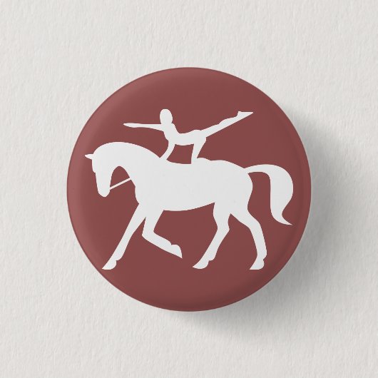 pictogram voor paardenvaulatie ronde button 3,2 cm (Voorkant)