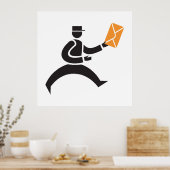 Pictogram voor postbezorging per post Poster (Keuken)