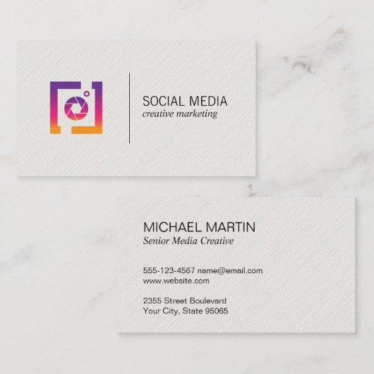 Pictogram voor sociaal | Social Media Marketing-be Visitekaartje (Voorkant / Achterkant)