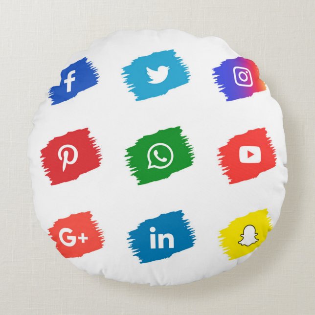 Pictogram voor sociale media rond kussen (Voorkant)