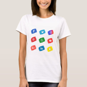 Pictogram voor sociale media t-shirt